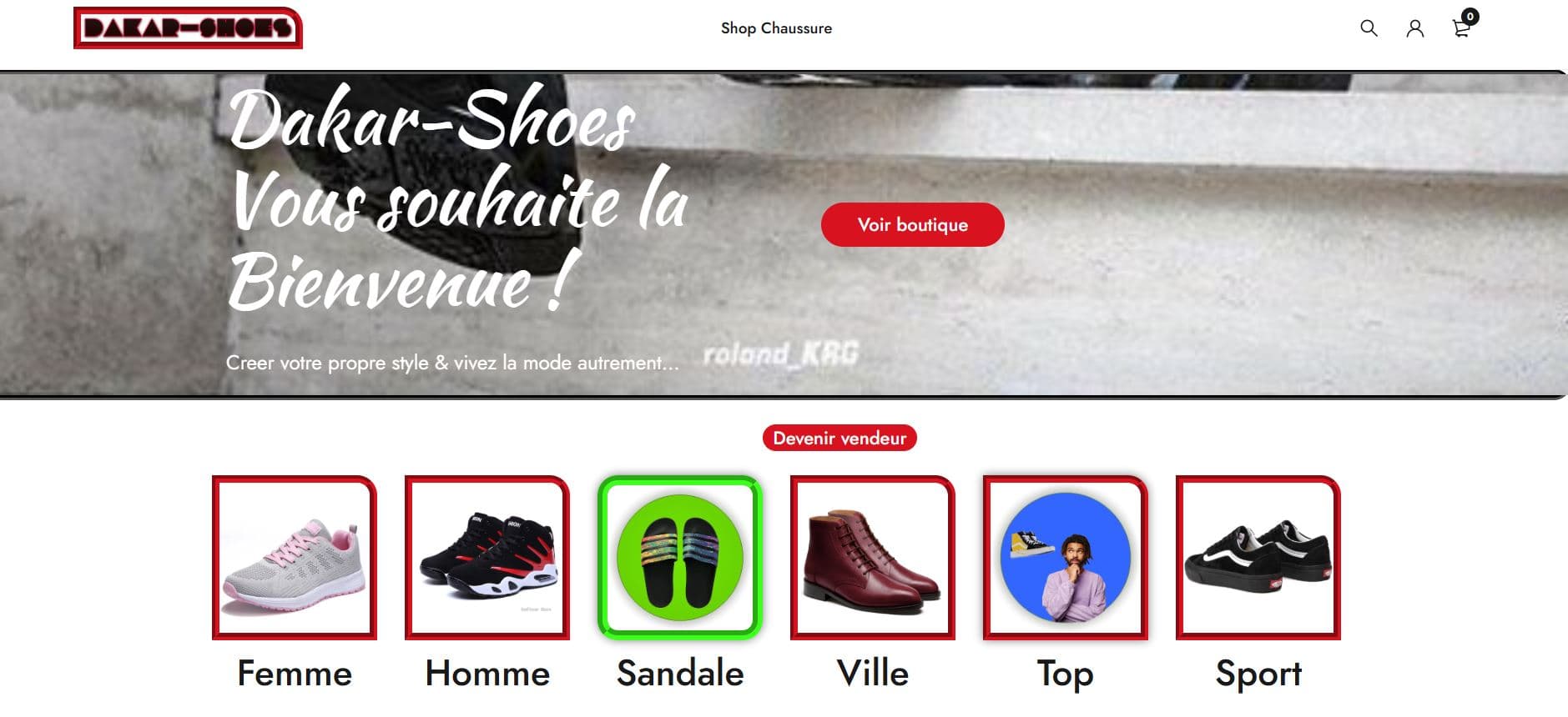 Boutique de chaussures
