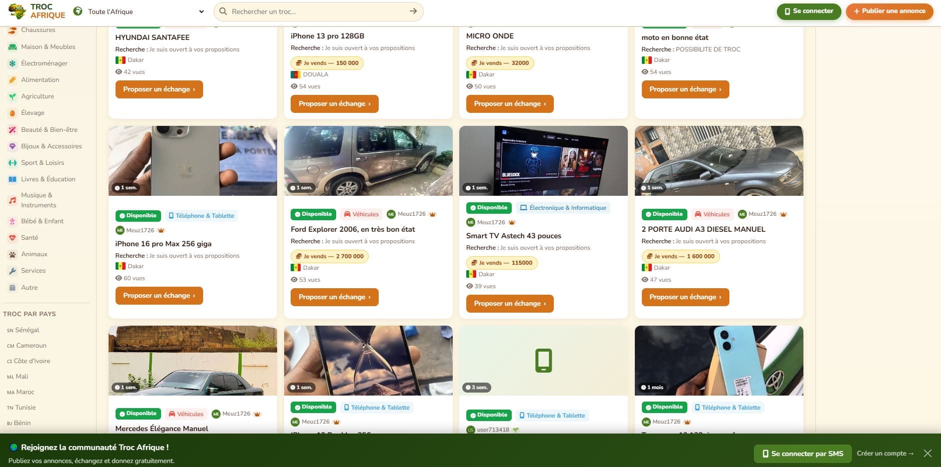 Plateforme d'échange gratuit